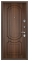 Дверь DELTA-M 10 (950, 2050, R, медь, RGSO, ПВХ ЛЕС орех, D1, хром, НАКЛ, -, -) (медь, Панель 10 мм)