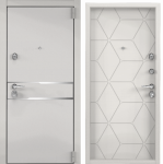 Дверь SUPER OMEGA 100 (880,2050,R,Колоре бьянко,SP-17,СТ Милк матовый,SO-HT-3, хром,НАКЛ,-,-)