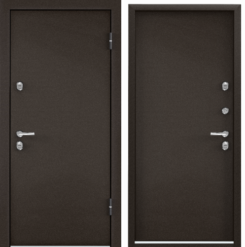 Дверь SNEGIR 20 STEEL (950, 2050, L, букле коричневый, -, букле коричневый, -, хром, НАКЛ, РУСТ, -)