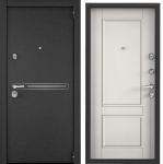 Дверь SUPER OMEGA 100 (950,2050,L,черный муар металлик,SP-16,КТ Белый,SO-NC-1,хром,НАКЛ,-,-)